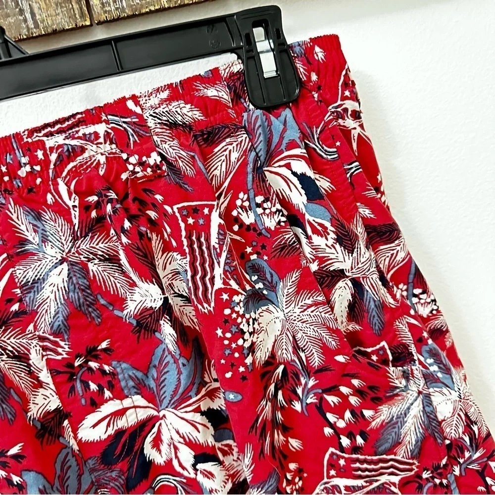 Columbia PFG Swim Trunks Mens small Red Tropical Pockets Mesh Lined Shorts